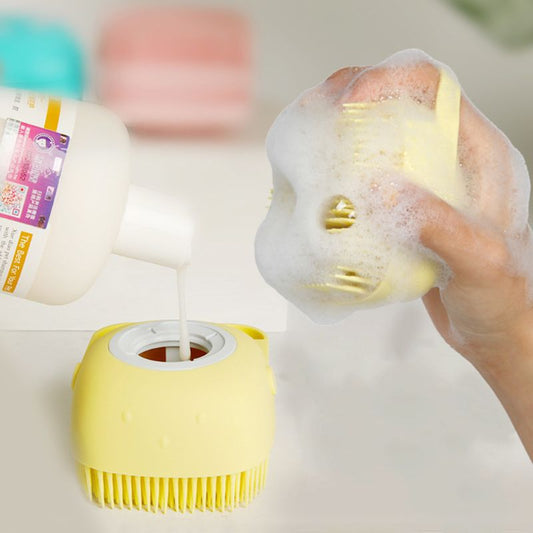 Soft Silicone Bristles Cat Dog Bath Brush Comb Scrubber Shampoo Pets Gym From House