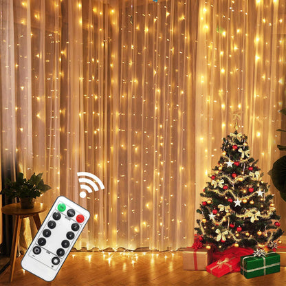 LED Curtain Garland On The Window USB String Lights