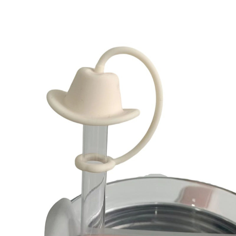 Simple Home Solid Color Silicone Straw Cap Kitchen DealSniper.net Beige Hat