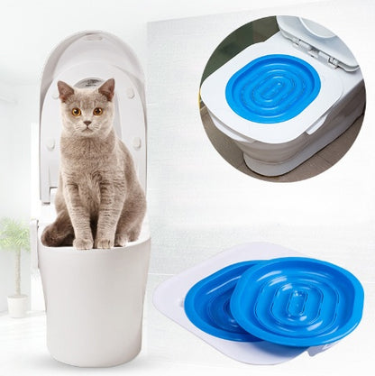 Pet Toilet Trainer catsCeaningTrainingToilet Supplies with Toilet Seat Lighting Pets dealsniper-net Blue