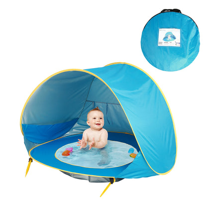 Baby Beach Tent Kids Outdoor Camping Easy Fold Up Waterproof Up Sun Awning Tent UV-protecting Kids dealsniper-net Blue