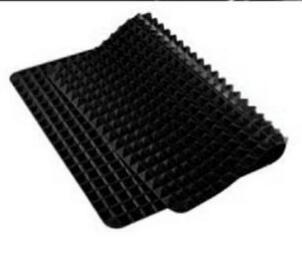 Non-Stick Silicone Pyramid Cooking Mat Baking Mat Kitchen DealSniper.net Black