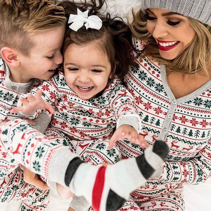 Christmas Pajamas Family Matching New Year Father Mother Kids Deals DealSniper.net