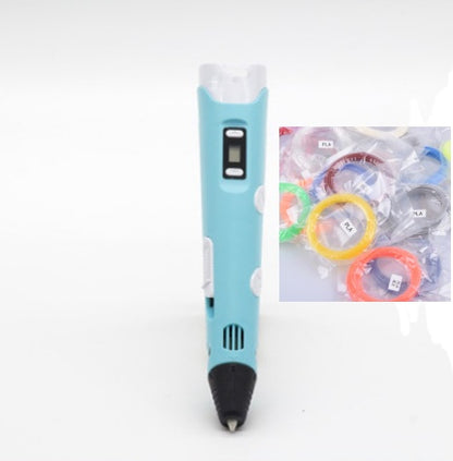 3D print pen 3D pen two generation graffiti 3D stereoscopic Kids dealsniper-net Bule+Consumables AU