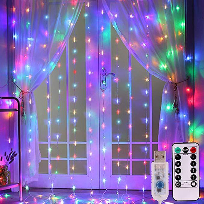 LED Curtain Garland On The Window USB String Lights