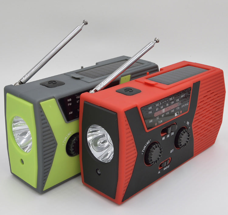 5 in 1 Outdoor Portable Solar Crank AM FM Radio Electronic dealsniper-net