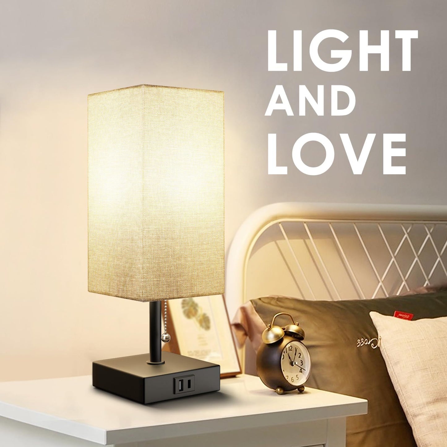 Bedside Table Lamp With 3 Levels Brightness Small Lamp Home Decor dealsniper-net