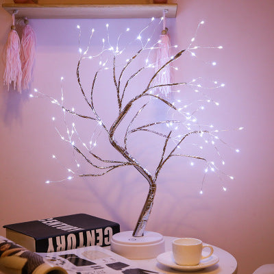 LED Tree Lights Decorate Bedroom Decorative For Birthday Gifts Home Decor dealsniper-net White light 108Lamp