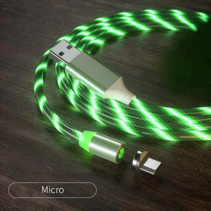 Magnetic Charging Cable Streamer Fast Charging Cable Lighting Phones DealSniper.net Green 2m Micro