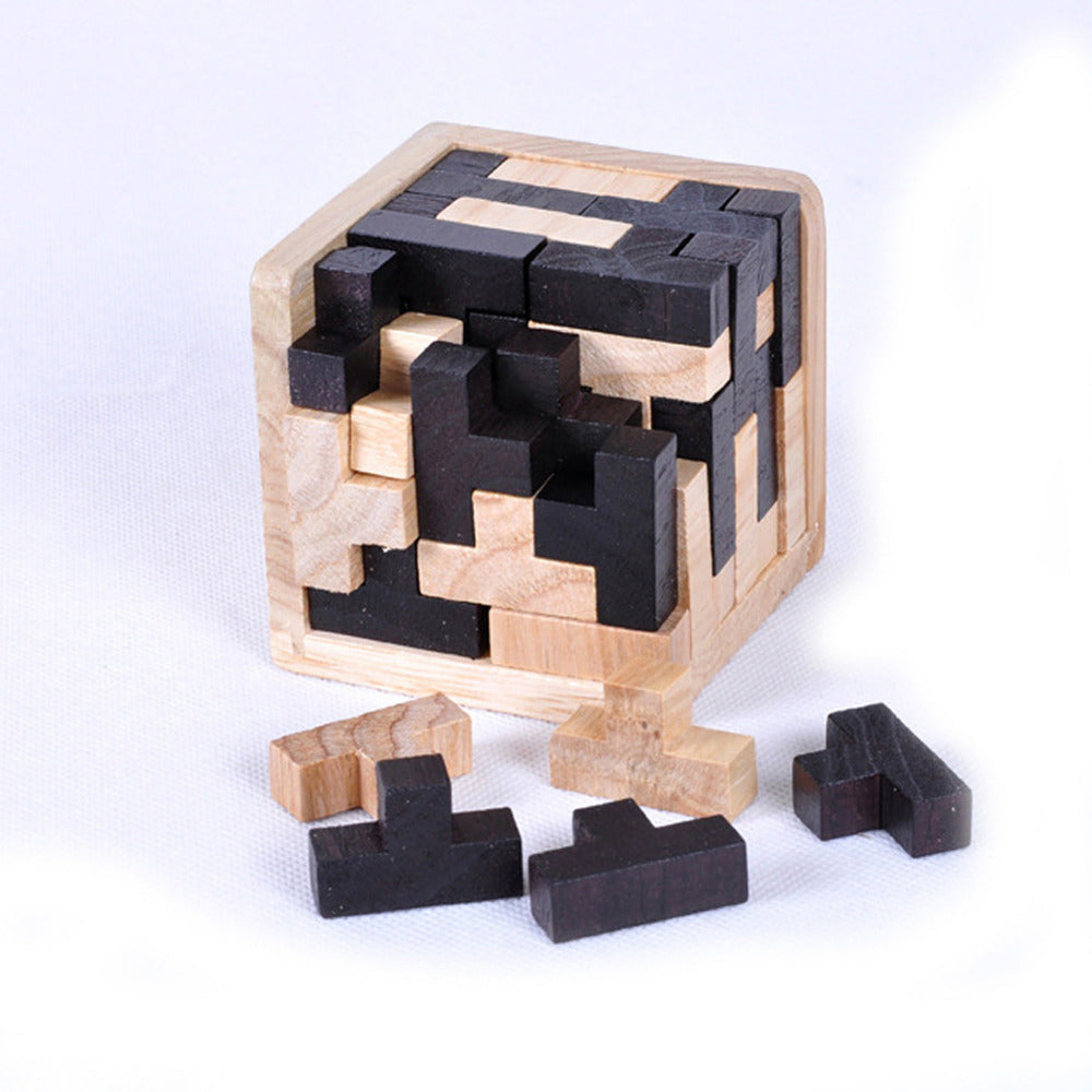 Creative 3D Puzzle Luban Interlocking Wooden Toy Early Educational Toys Puzzles Kids DealSniper.net