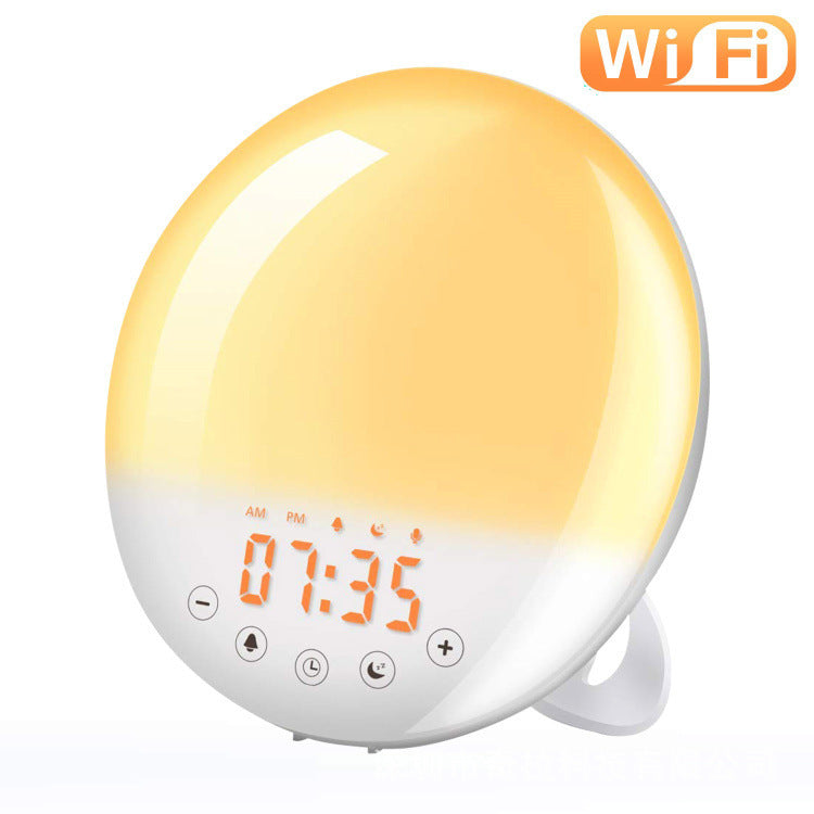 wifi voice control smart wake-up light alarm clock Home Decor dealsniper-net