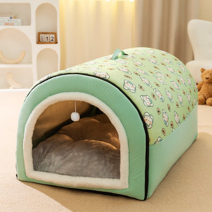 Household Fashion Dog Sleeping Supplies Pets dealsniper-net Green Printed 2XL