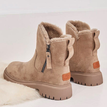 Thick Plush Snow Boots Women Faux Suede Non-slip Winter Shoes Women DealSniper.net