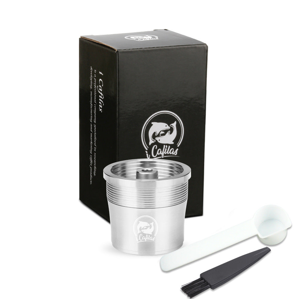 Stainless Steel Reusable Nespresso Refillable Coffee Capsule Pod Filter Kitchen DealSniper.net Capsule A