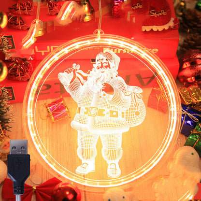 Led String Lamp Single 3d Hanging Lamp Christmas Home Decor Holidays DealSniper.net Old man