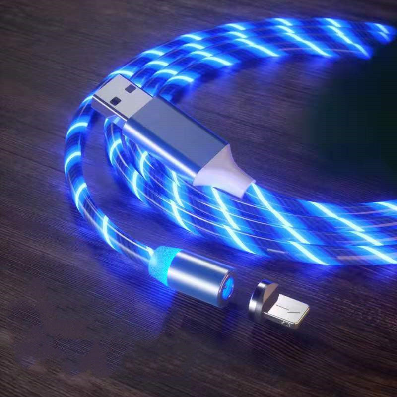 Magnetic Charging Cable Streamer Fast Charging Cable Lighting Phones DealSniper.net Blue 2m IPhone