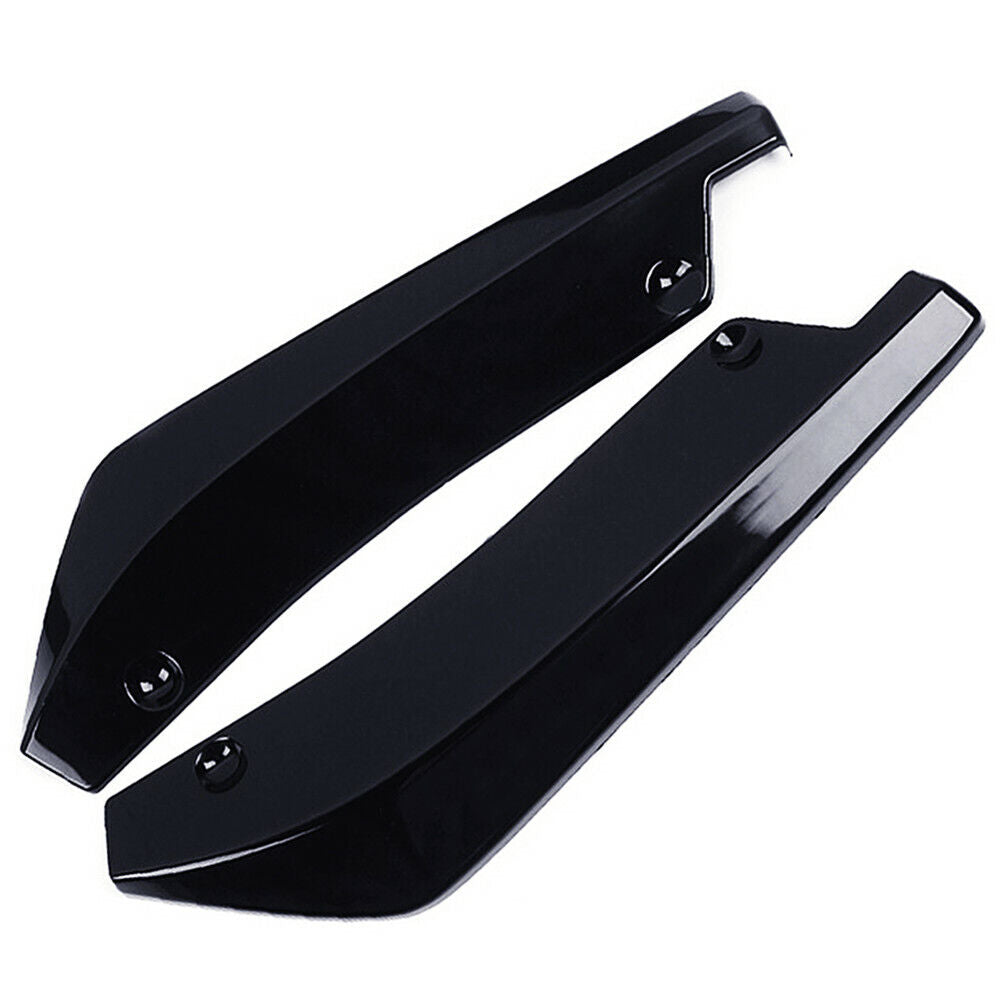 Pair Car Universal Black Rear Bumper Lip Diffuser Splitter Canard Protector US Vehicle dealsniper-net