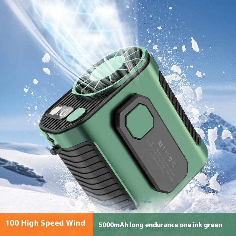 Outdoor High-temperature Service Wrist Hanging Fan Outdoor DealSniper.net Green 5000mah 88X47X112MM
