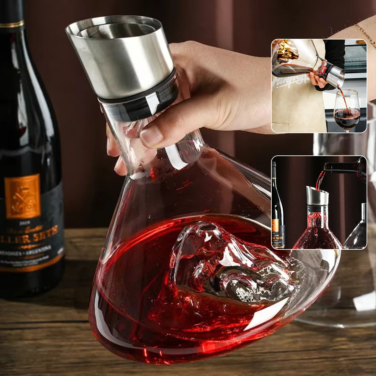 Hot-selling Iceberg Waterfall Wine Decanter Glass Wine Kitchen dealsniper-net