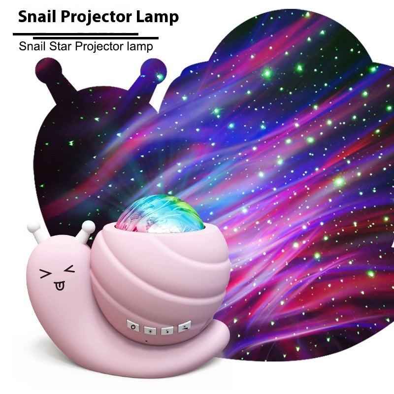 New Snail Starry Sky Projection Lamp Projector Gadgets Gym From House Pink Basic Model