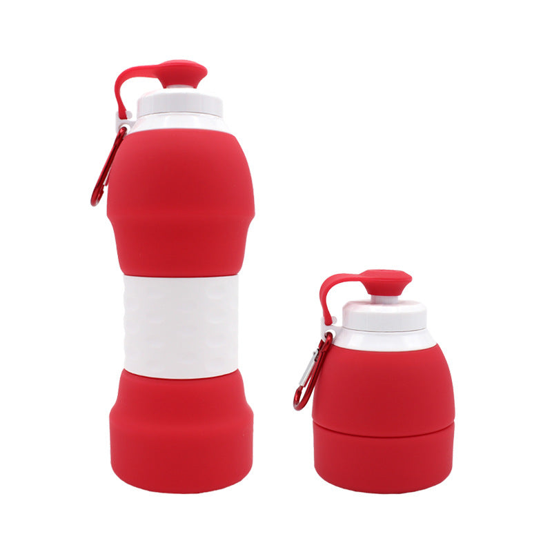 Silicone folding water bottle Sports DealSniper.net Red