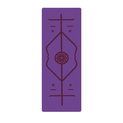 Non Slip TPE Yoga Mat Position Line Beginner Sports DealSniper.net Purple