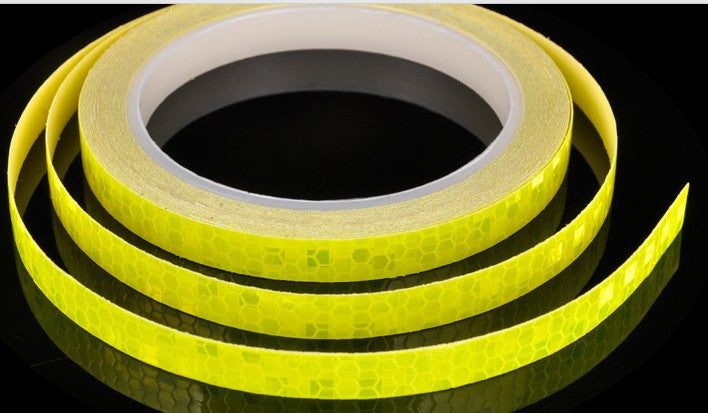 Car and motorcycle bicycle reflective stickers mountain bike luminous stickers dead fly bicycle wheel body sticker Vehicle DealSniper.net yellow