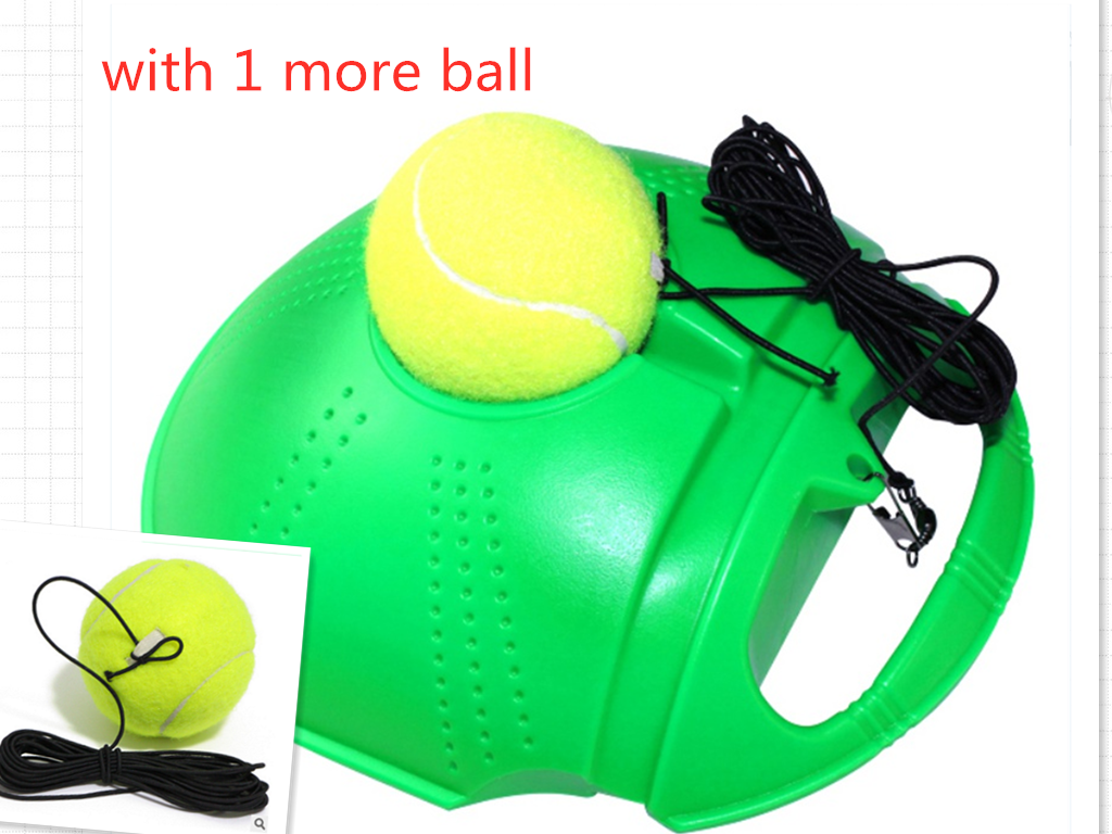 Senior Single Tennis Training Base And Tennis Ball Seat Outdoor DealSniper.net Green with 1 more ball
