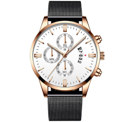 Mens Business Luxury Watches For Men Mesh Band Quartz Watch Jewelry Gym From House White Rose Gold