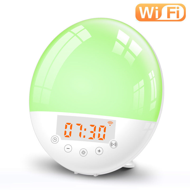 wifi voice control smart wake-up light alarm clock Home Decor dealsniper-net