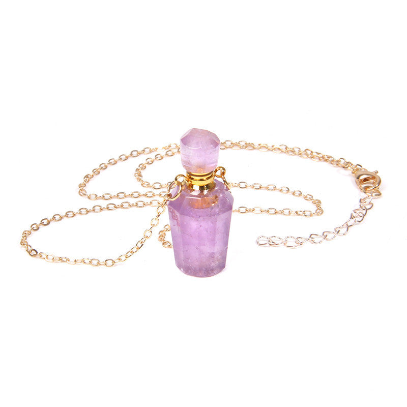 Perfume bottle crystal pendant necklace Deals dealsniper-net FI0640