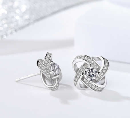 925 Sterling Silver Necklace For Women Forever Heart AAA Zircon Mosaic Necklaces & Pendants Gift Kitchen DealSniper.net Earring