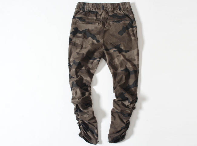 Machete elastic trousers zipper sidecasual pants Dongdaemun youth fashion wild Slim KANYE Men dealsniper-net Camo L