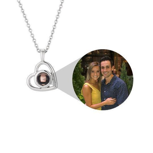 S925 Silver Romantic Colorful Photo Projection Necklace