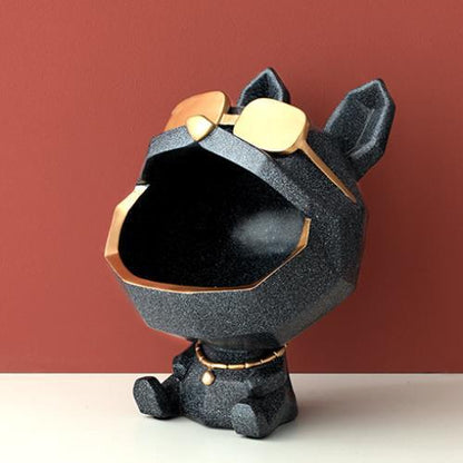 Cool Dog Figurine Big Mouth Dog Storage Box Home Decoration Home Decor dealsniper-net Black