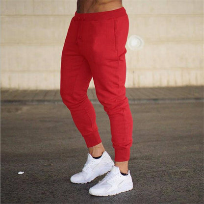 Sports pants fitness football training pants Men DealSniper.net Red2 3XL