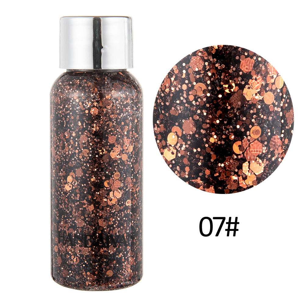 Eye Glitter Nail Hair Body Face Glitter Gel Art Heart Loose Sequins Beauty dealsniper-net Brown