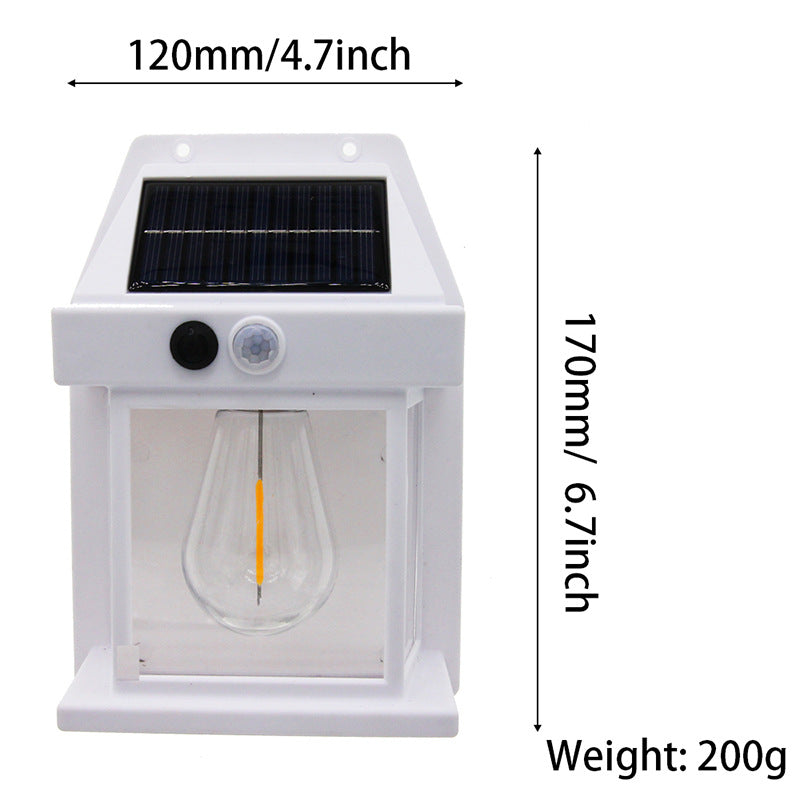 Outdoor Solar Wall Lamp Waterproof Tungsten Lamp Induction Outdoor DealSniper.net