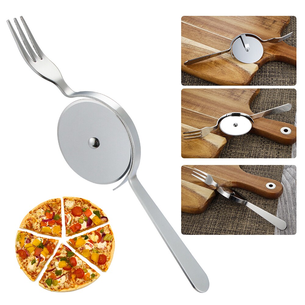 Stainless Steel Cake Cutter with Knife and Fork Kitchen DealSniper.net