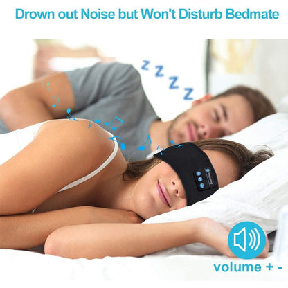 Wireless Bluetooth Sleeping Headphones Headband Thin Soft Elastic Comfortable Music Ear Phones Eye Mask For Side Sleeper Sports Sports DealSniper.net