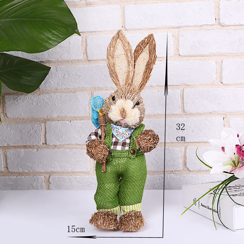 Simulation Papyrus Easter Rabbit Decoration Garden dealsniper-net 3