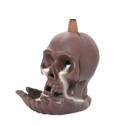 Skull Head Halloween Home Decoration Backflow Incense Burner Home Decor dealsniper-net Skull Head LED Light