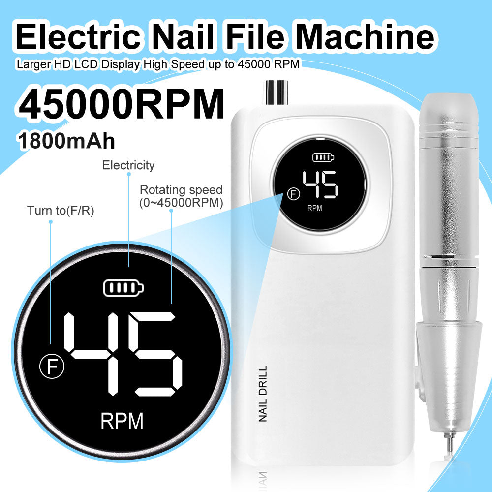Rechargeable Electric Nail File Professional Efile Nail Drill Kit Beauty dealsniper-net