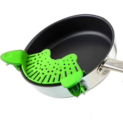 Universal Silicone Clip-on Pan Pot Strainer Anti-spill Pasta Pot Kitchen dealsniper-net