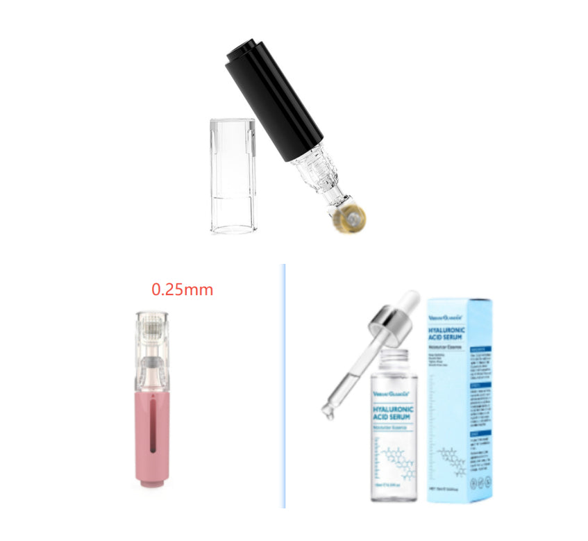 3 In 1 Lip Care Roller Needle Roller Lip Roller Beard Growth Men Gym From House 0.25mm A set2