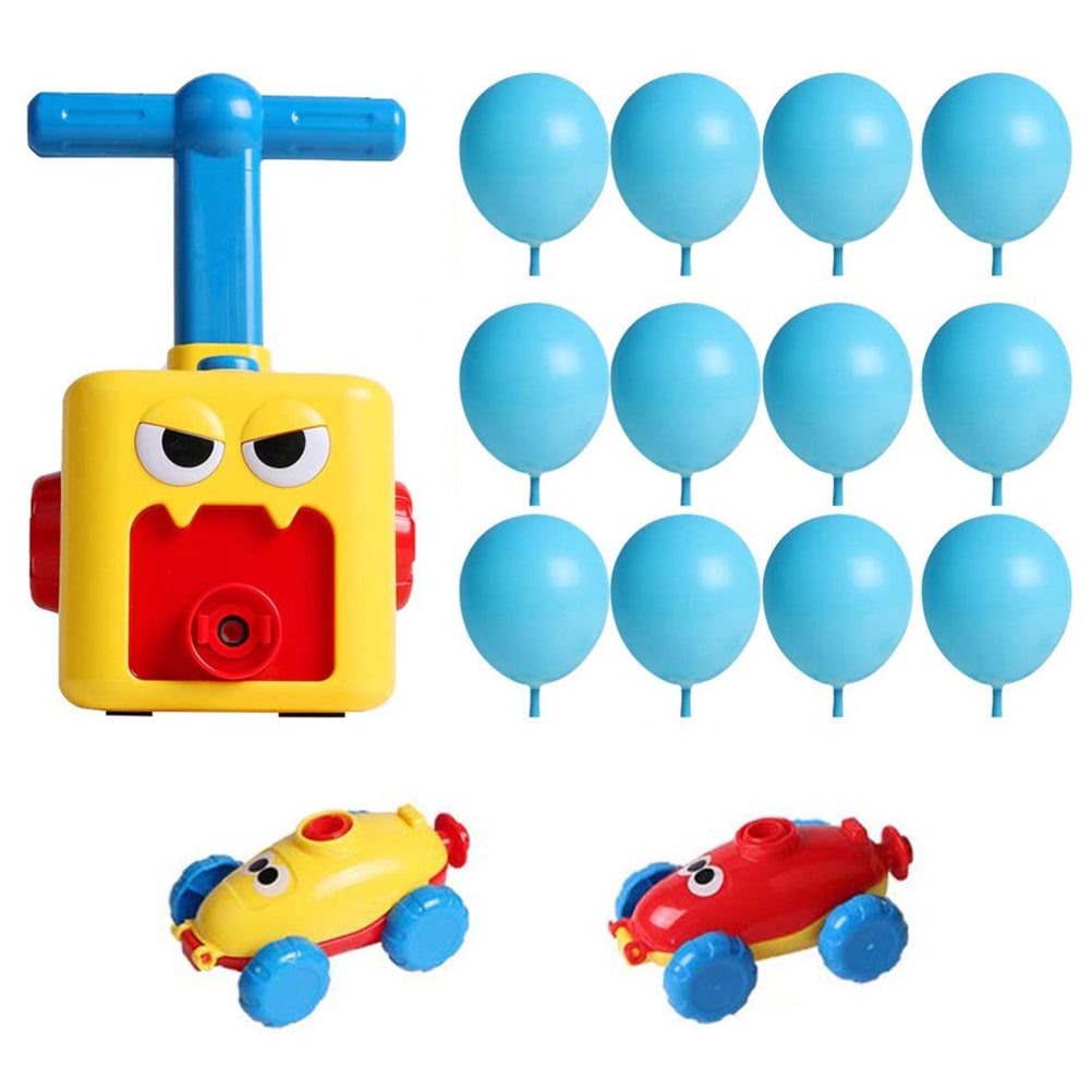 Children's air balloon powered car toy