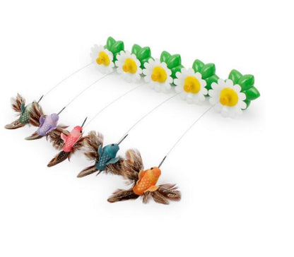 Electric Automatic Rotating Flower Pet Products Pets DealSniper.net green bird