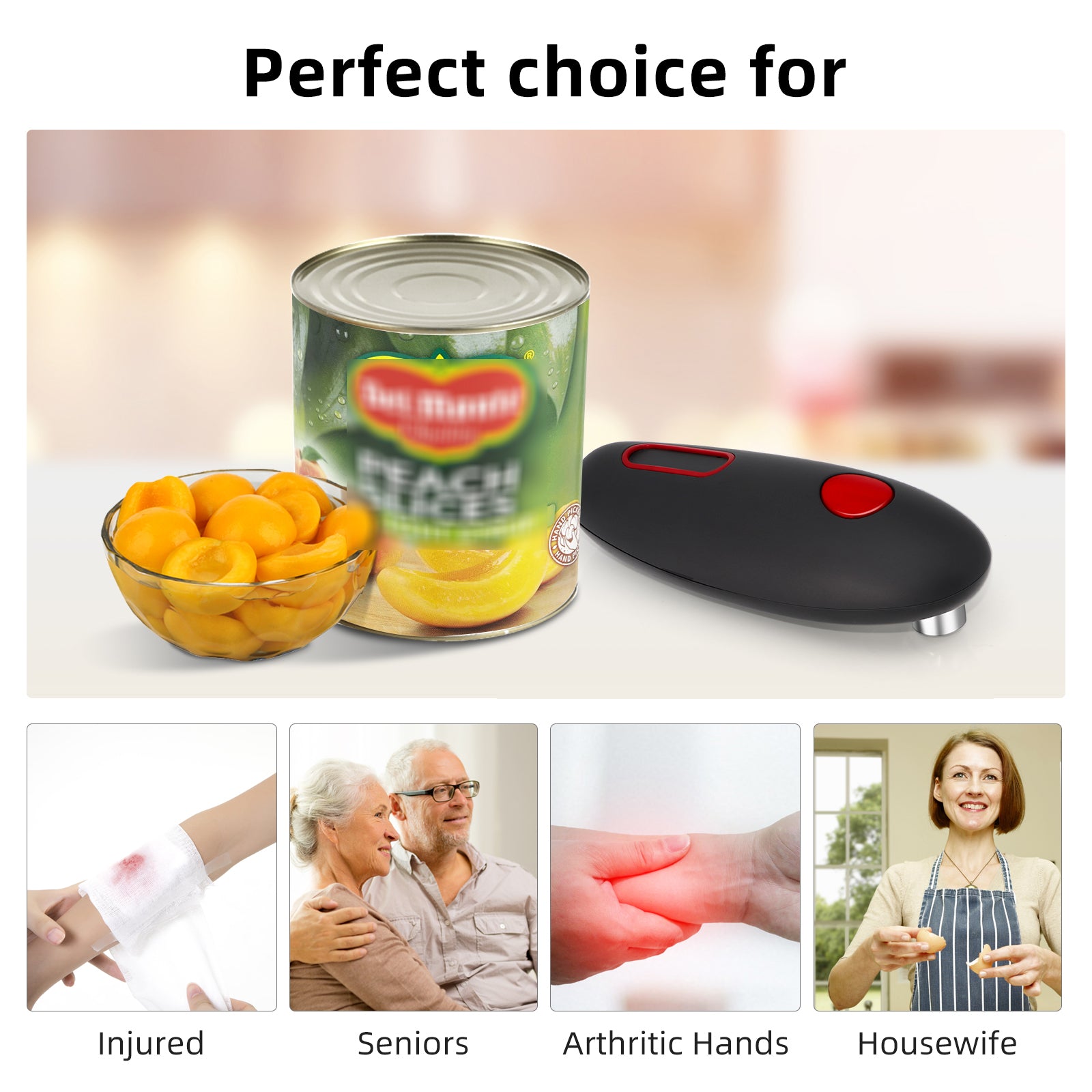 Electric Can Opener Automatic Bottle Opener Cordless One Tin Touch Kitchen Gym From House