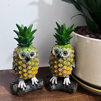 Garden Variation Pineapple Owl Resin Craft Ornament Garden dealsniper-net