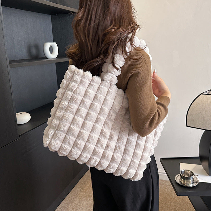 Plaid Handbags Winter Fashion High Capacity Women dealsniper-net